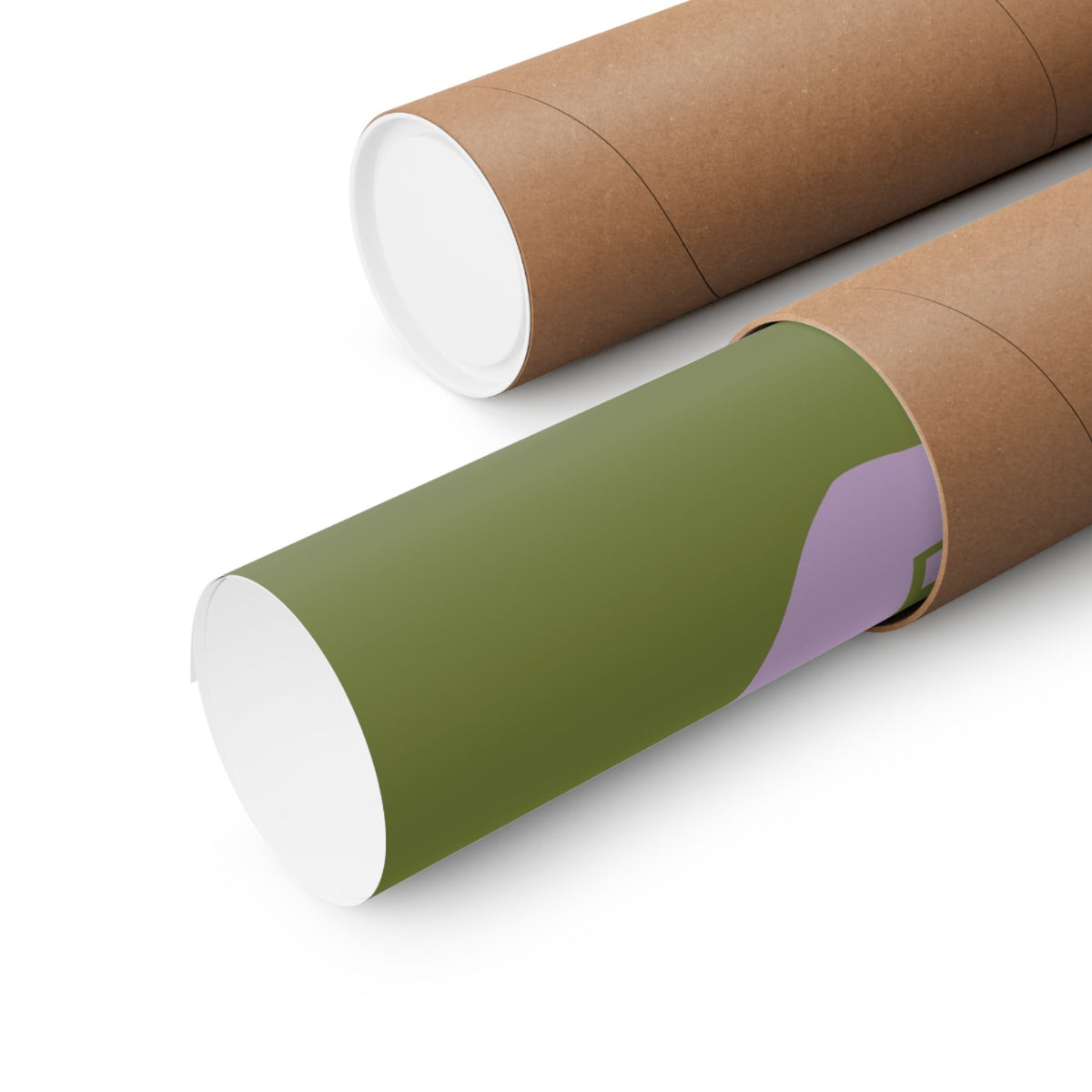 Minimalist yoga art print shipping tube