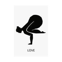 love yoga pose black and white