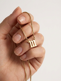 Angel Number 111 Script Necklace