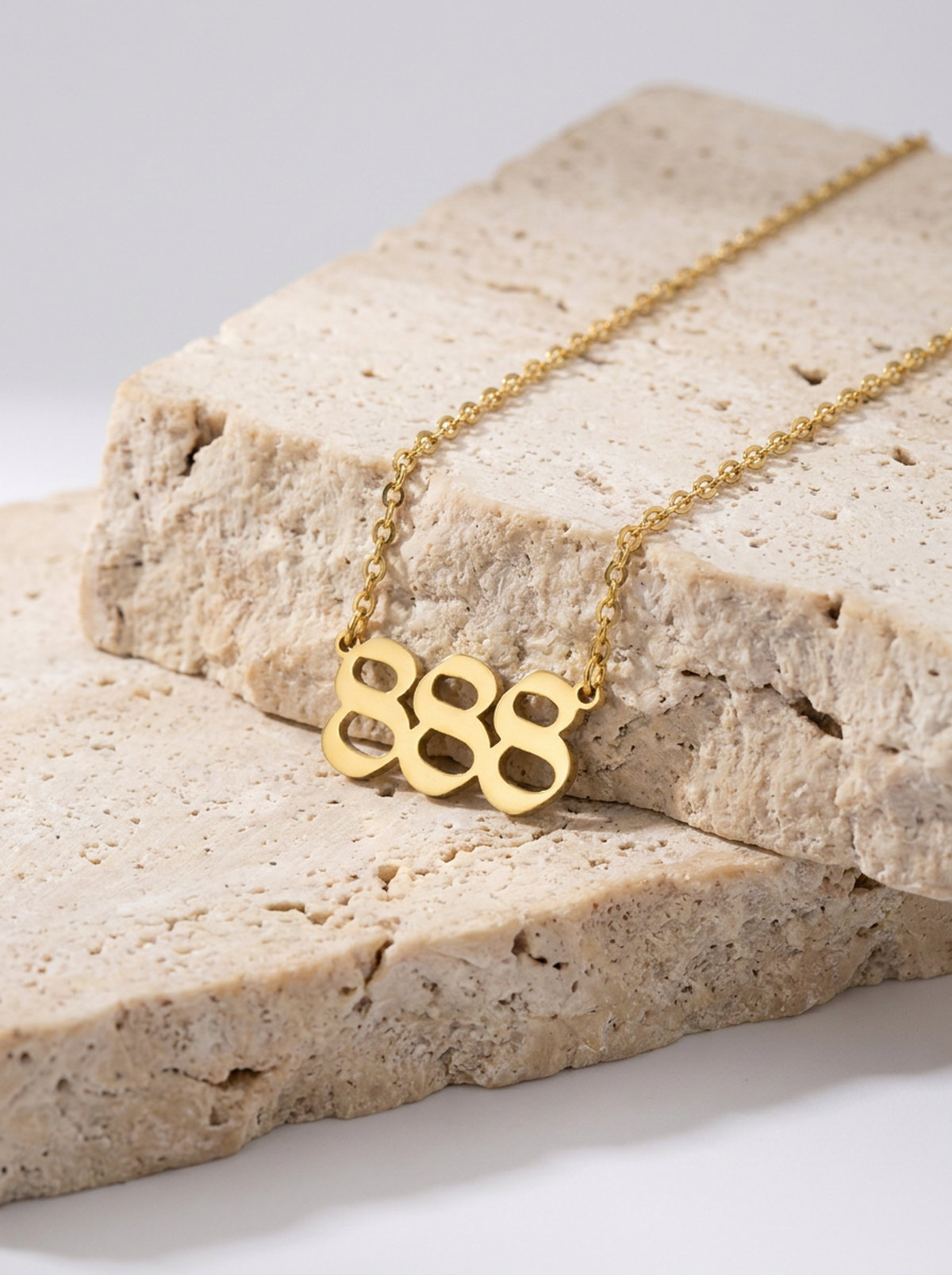 Angel Number 888 Script Necklace