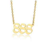 Angel Number 888 Script Necklace