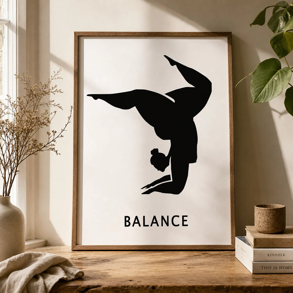 balance yoga pose poster