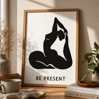 bw yoga pose poster