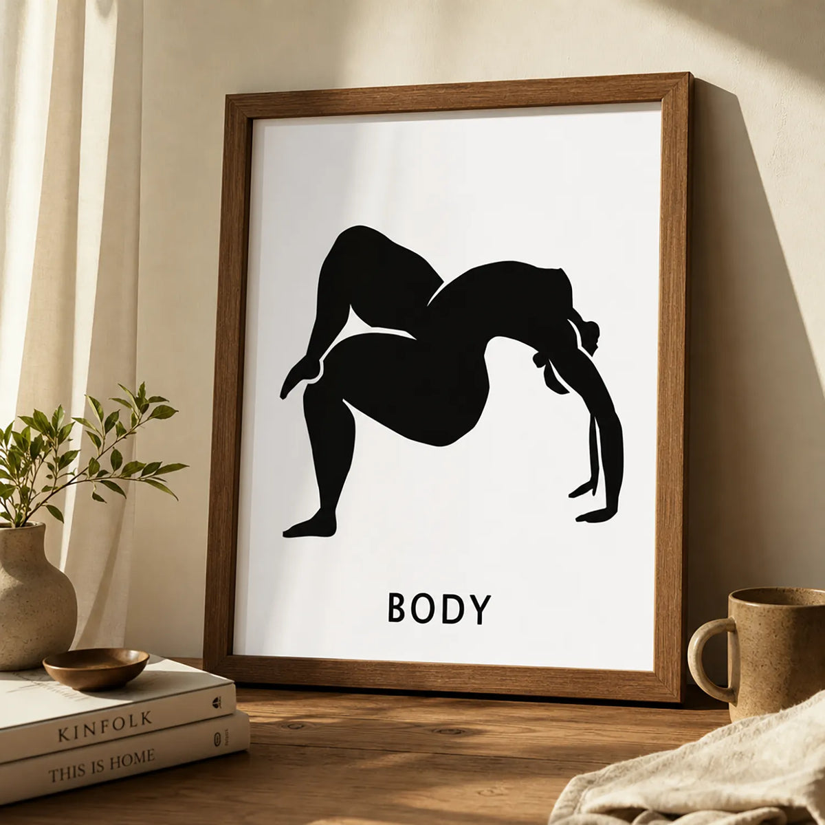 minimalist yoga pose