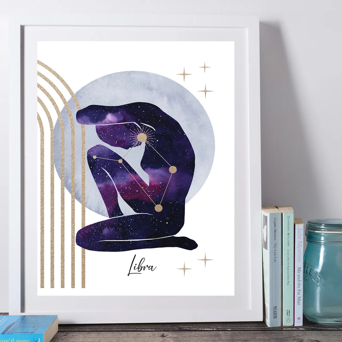 Celestial Libra Zodiac Poster |  Astrology Wall Art