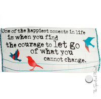 Mantra Scarf "Be Mindful" Mantra  mindulness mantra affirmations intentions scarf pompom scarf