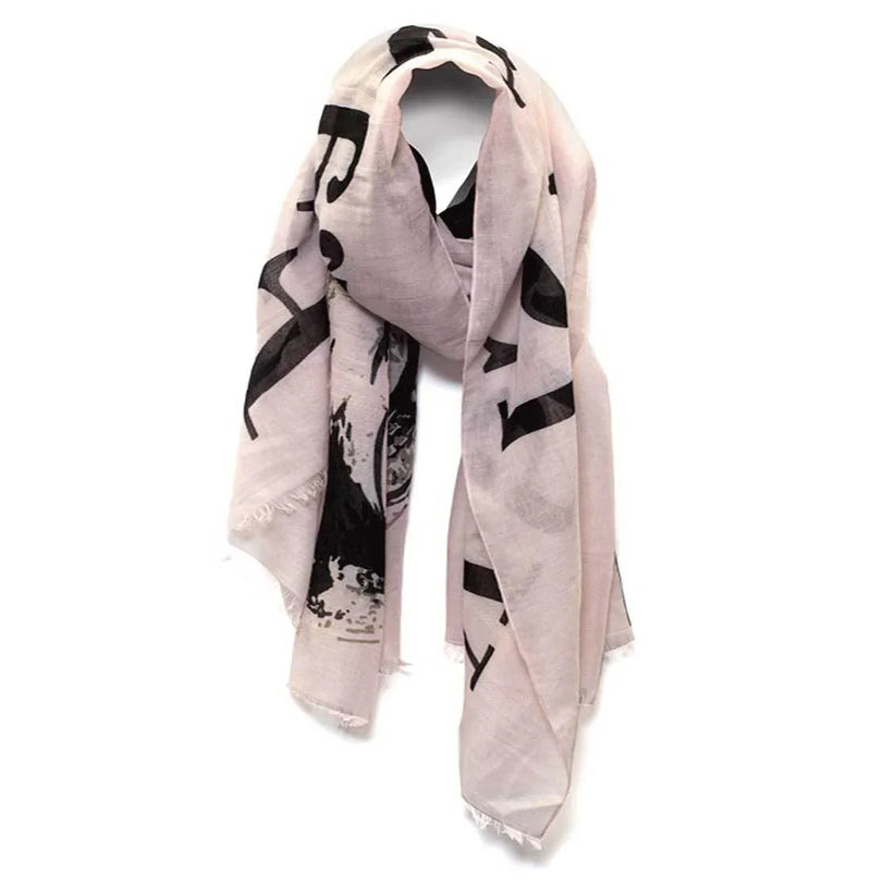 Mantra Scarf "Eat, Pray, Slay" Mantra Scarf "Be Mindful" Mantra  mindulness mantra affirmations intentions scarf pompom scarf