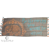 Mantra Scarf "Be the Energy You Want to Attract" Mantra Scarf "Be Mindful" Mantra  mindulness mantra affirmations intentions scarf pompom scarf