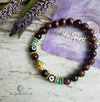 Agate Evil Eye Buddha Bracelet Beads agate stone buddha bracelet 
