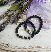 Owl Lava Stone Bracelets, aromatherapy, bracelet, owl charm, buddha charm