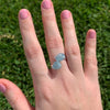 aquamarine ring crystal jewelry 