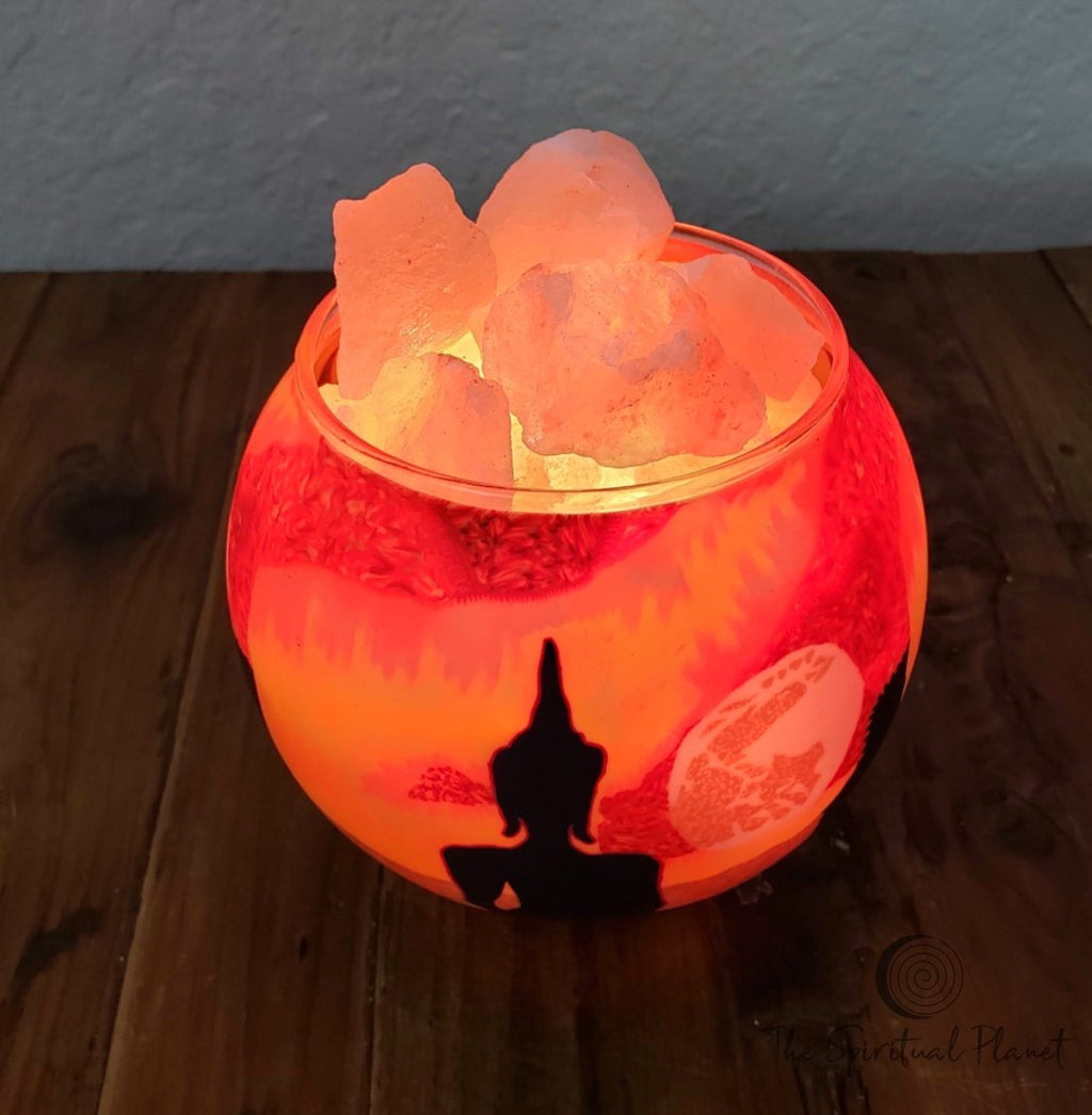 Buddha Salt Lamp Diffuser, aromatherapy, meditation, decor Aromatherapy Himalayan Rock Salt Lamp pink salt salt lamps health benefits salt lamp crystal salt lamp night lights