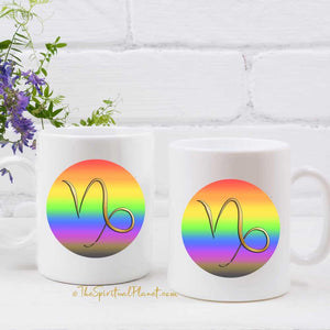 Capricorn Rainbow Mug Zodiac Astrology