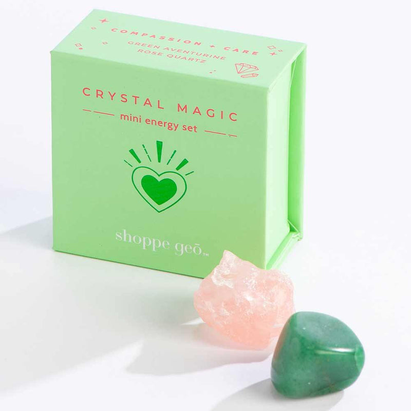 compassion and love crystals rose quartz green aventurine
