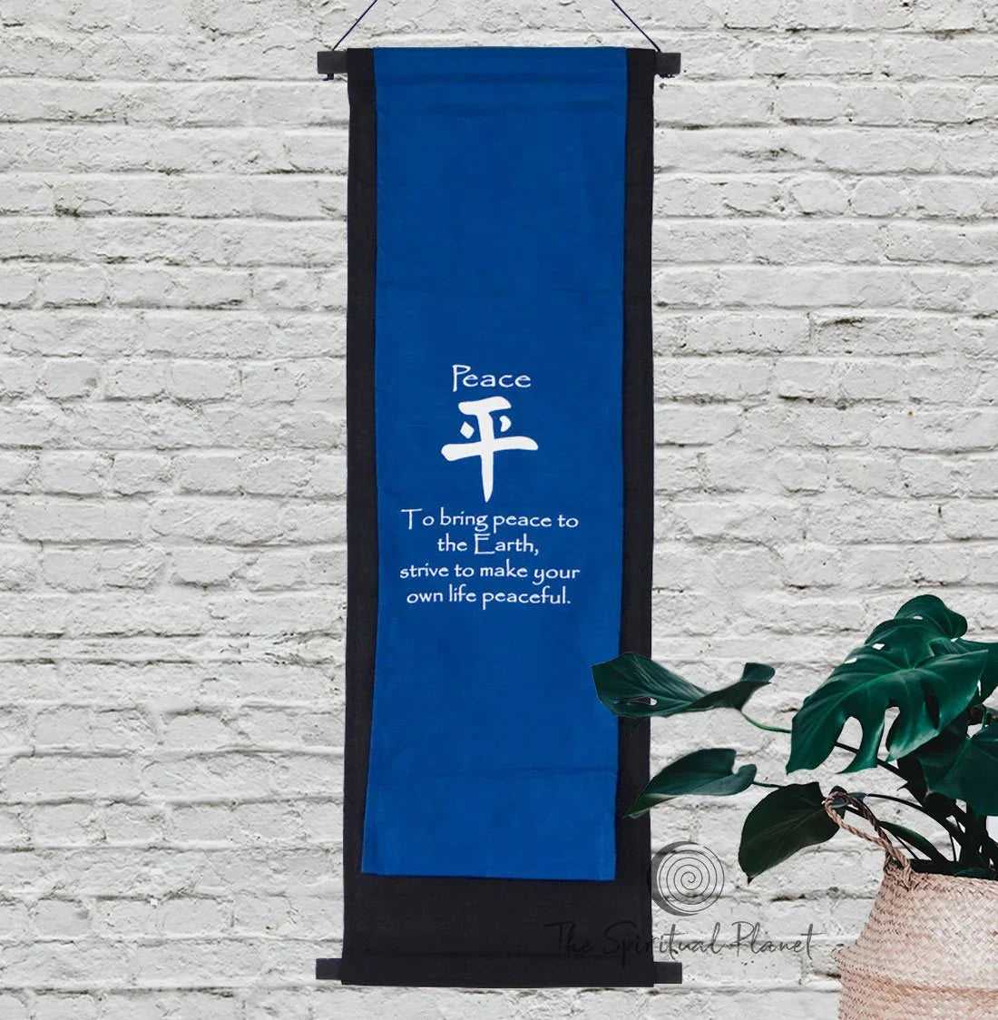 Peace on Earth Inspirational Wall Hanging banner spiritual banner yoga banner 