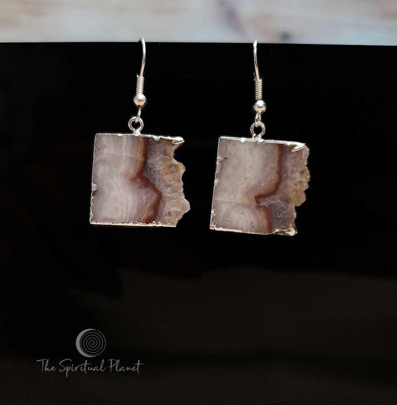  Genuine Square Druzy Slice Earrings Druzy Slice Earrings Amethyst and Quartz Crystals genuine amethyst genuine crystals 