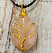 Tree of Life Teardrop Necklace, opalite, obsidian, Tree of Life Silver Heart Necklace, tiger eye, Silver Tree of Life Teardrop Necklace, wire wrapped stone, rose quartz, green aventurine, amethyst, necklace