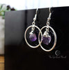 Amethyst Earrings earrings with amethyst crystal druzy purple amethyst amethyst geode amethyst stone
