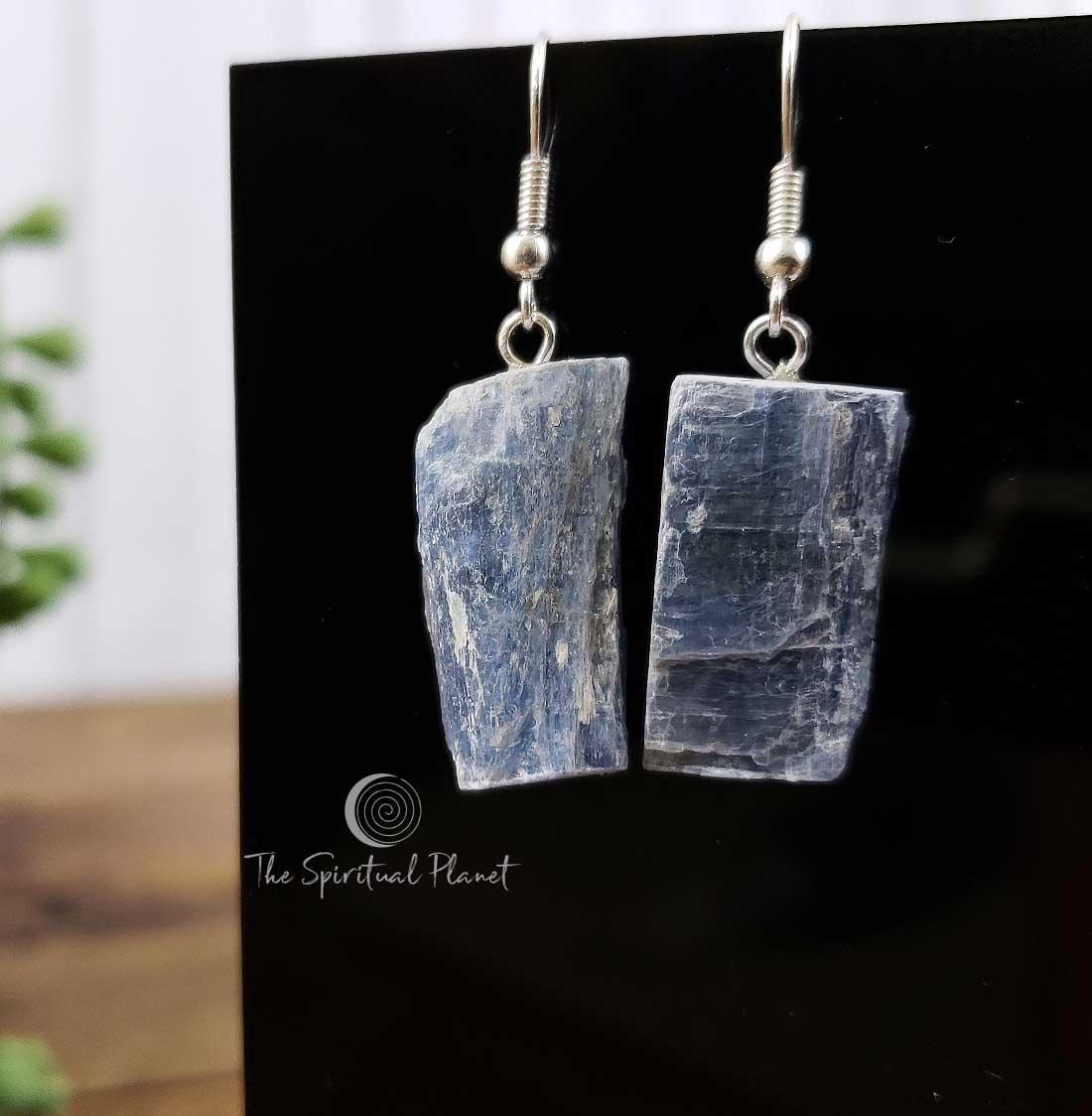 Kyanite Necklace and Earring Set Blue Kyanite Is A High Vibration Stone, Aligns & Clears Chakras jewelry necklace earrings