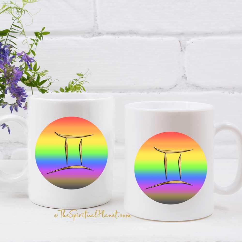 Gemini Rainbow Mug Zodiac Astrology