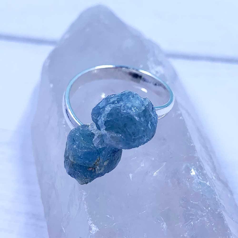 aquamarine ring crystal jewelry 