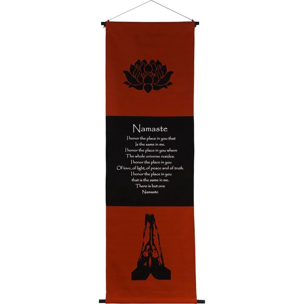 Inspirational Banner Namaste Namaste Inspirational Wall Hanging banner spiritual banner yoga banner 