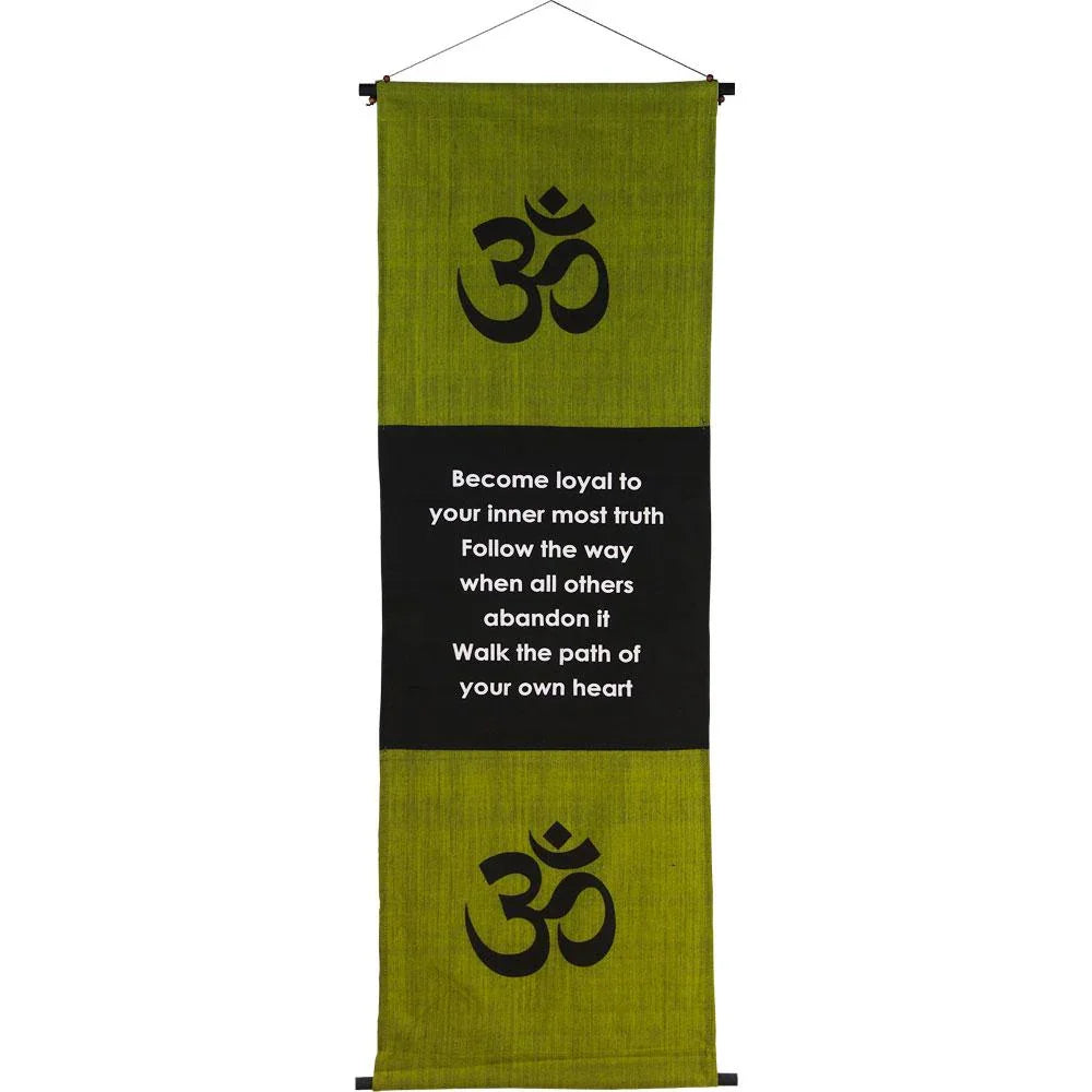 Path of your Heart Inspirational Wall Hanging banner spiritual banner yoga banner 