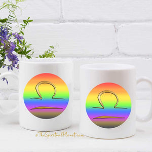 Libra Rainbow Mug Zodiac Astrology