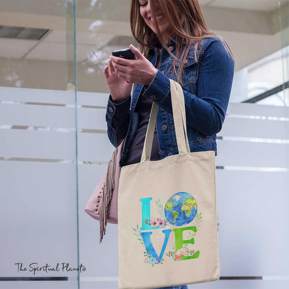 Recycled cotton, Tote Bag Canvas, Tote Bag, Vegan Tote Bag  100% Natural Cotton, Canvas Tote, Plastic Free sustainability the spiritualplanet