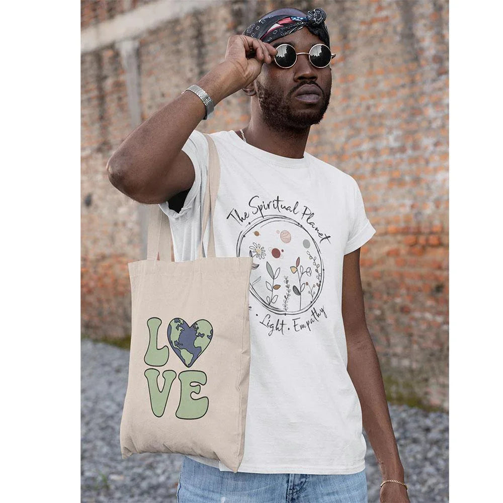 Recycled cotton, Tote Bag Canvas, Tote Bag, Vegan Tote Bag  100% Natural Cotton, Canvas Tote, Plastic Free sustainability  the spiritual planet
