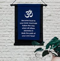 Path of your Heart -Inspirational Wall Hanging banner spiritual banner yoga banner 