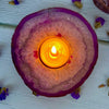 Agate tealight holders, agate slab candle, agate candle, crystal candle, tea light holder, quartz candle holder, boho home decor, the spiritual planet