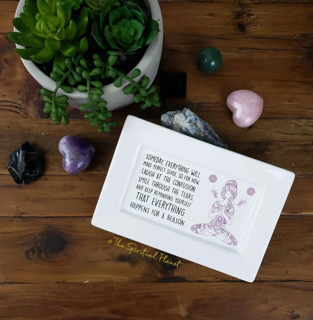 Mantra Jewelry Tray Mantra Jewelry Tray "Be The Energy You Want To Attract" mindulness mantra affirmations intentions vanity tray 