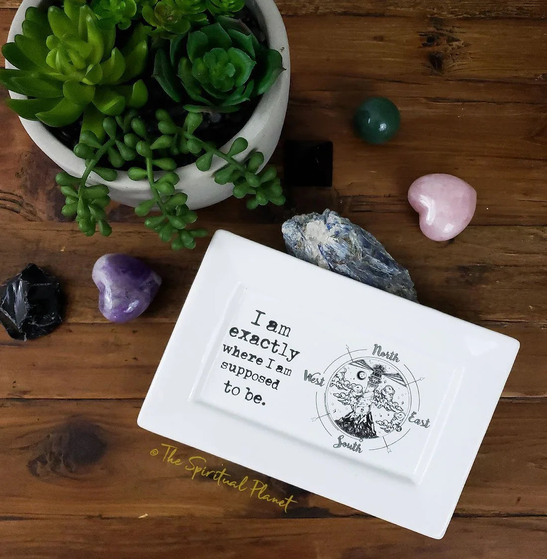 Mantra Jewelry Tray Mantra Jewelry Tray "Be The Energy You Want To Attract" mindulness mantra affirmations intentions vanity tray 