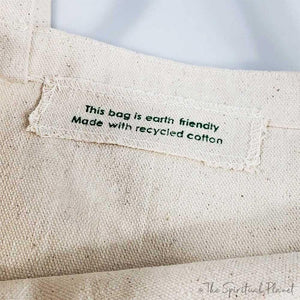 Recycled cotton, Tote Bag Canvas, Tote Bag, Vegan Tote Bag  100% Natural Cotton, Canvas Tote, Plastic Free sustainability don’t be trashy