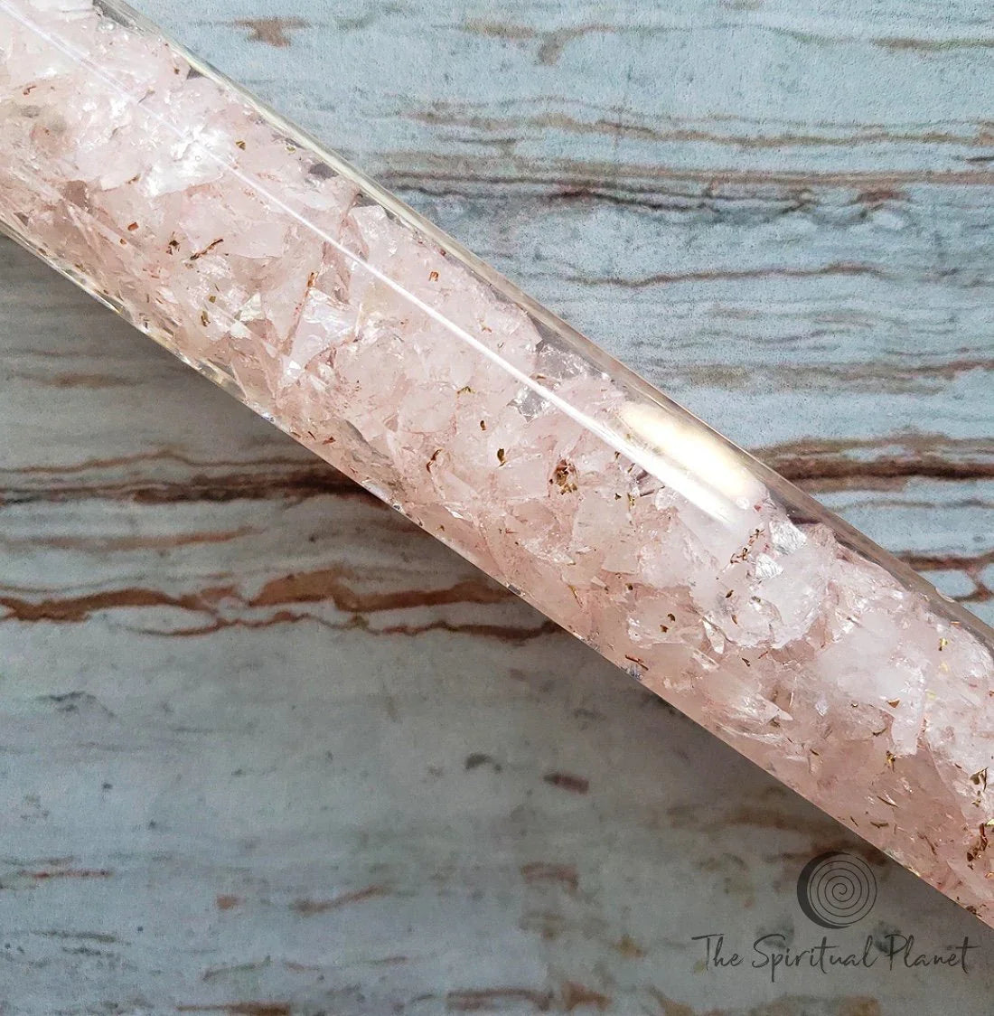 Rose Quartz Organite Wand, crystal, healing, meditation