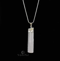 Selenite Necklace, protection necklace, necklace, selenite, jewelry