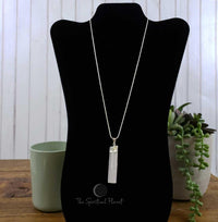 Selenite Necklace, protection necklace, necklace, selenite, jewelry
