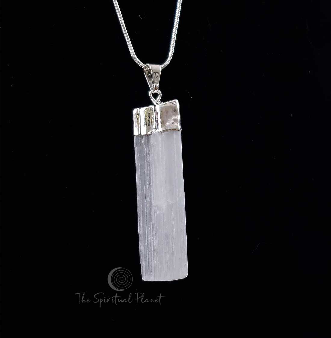 Selenite Necklace, protection necklace, necklace, selenite, jewelry