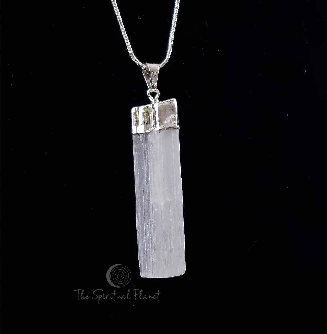 Selenite Necklace, protection necklace, necklace, selenite, jewelry