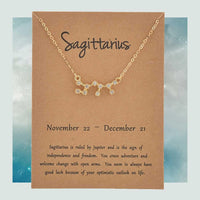 Zodiac Necklace, Astrology Necklace,Zodiac Constellation, Celestial Jewelry, Zodiac Charm Necklace