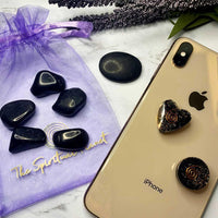 shungite bracelet, shungite necklace, shungite stone, worry stone, orgonite phone sticker, shungite cell phone sticker , the spiritualplanet