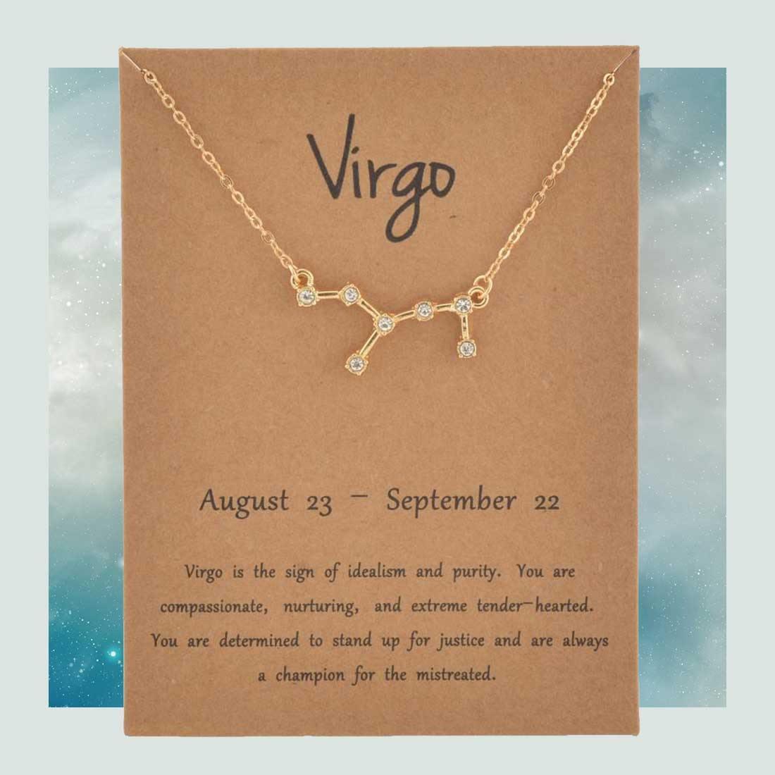 Zodiac Necklace, Astrology Necklace,Zodiac Constellation, Celestial Jewelry, Zodiac Charm Necklace