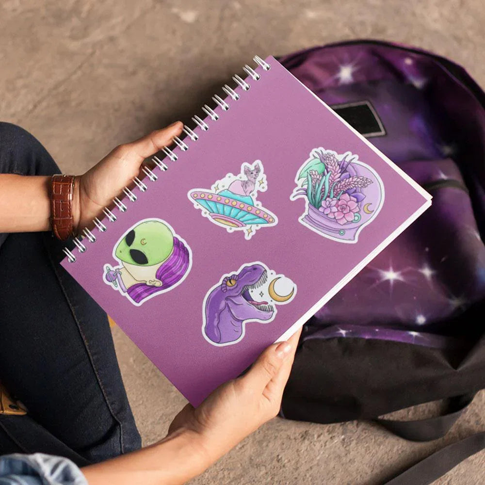 "Alien Vibes" stickers, vinyl sticker, sticker sheets, large stickers, removable stickers,printed in usa