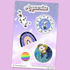 "Aquarius" stickers, vinyl sticker, sticker sheets, large stickers, removable stickers, printed in usa