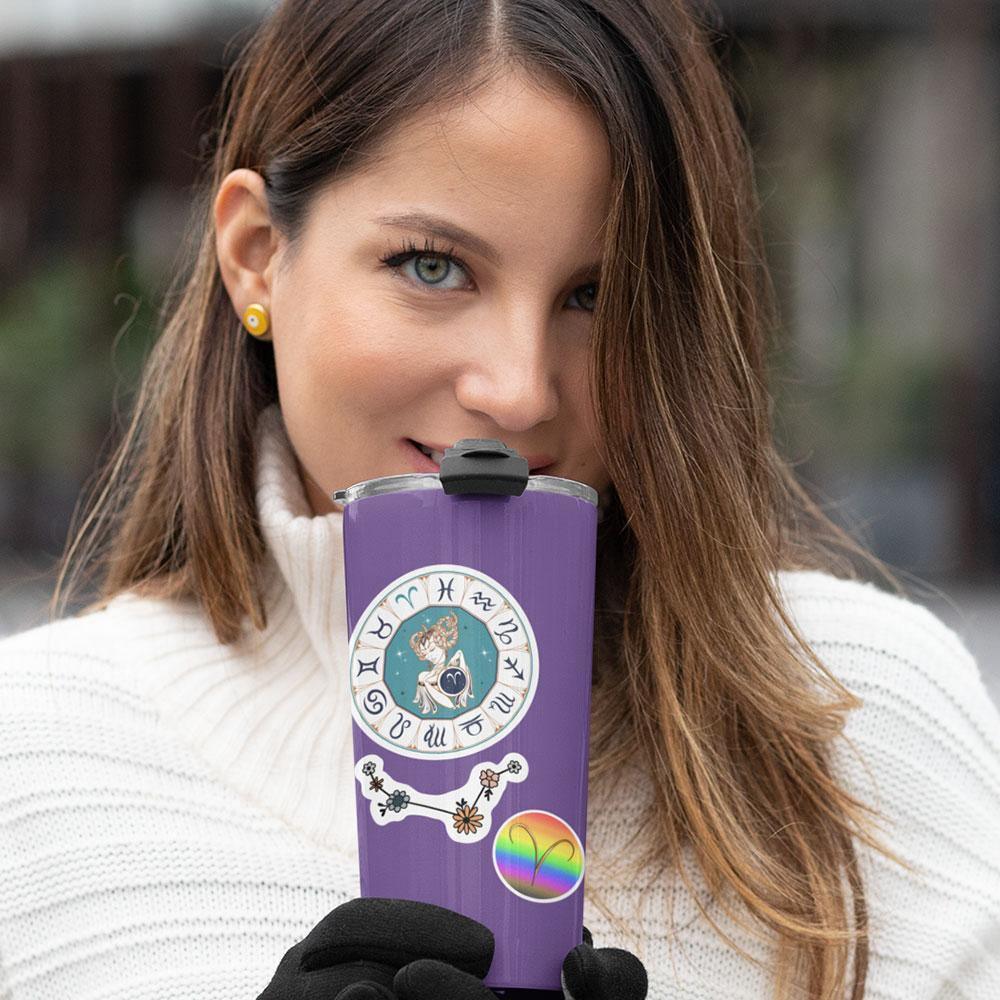 "Aries" stickers, vinyl sticker, sticker sheets, large stickers, removable stickers,printed in usa