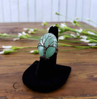 Tree of Life Ring, Tree of Life Teardrop Necklace, opalite, obsidian, Tree of Life Silver Heart Necklace, tiger eye, Silver Tree of Life Teardrop Necklace, wire wrapped stone, rose quartz, green aventurine, amethyst, necklace