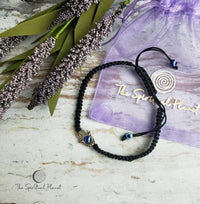 evil eye hamsa braided string bracelet red string black string bracelet 