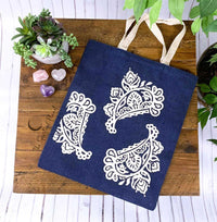 Imprints of India Paisley Jute Tote Bag Totes canvas bag bag eco bag eco friendly reusable bag cotton bag sustainable bag backpack