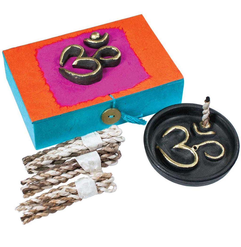 Yoga Om Rope Incense Box  Incense Burner for sticks incense burner for Cones incense burner backflow 